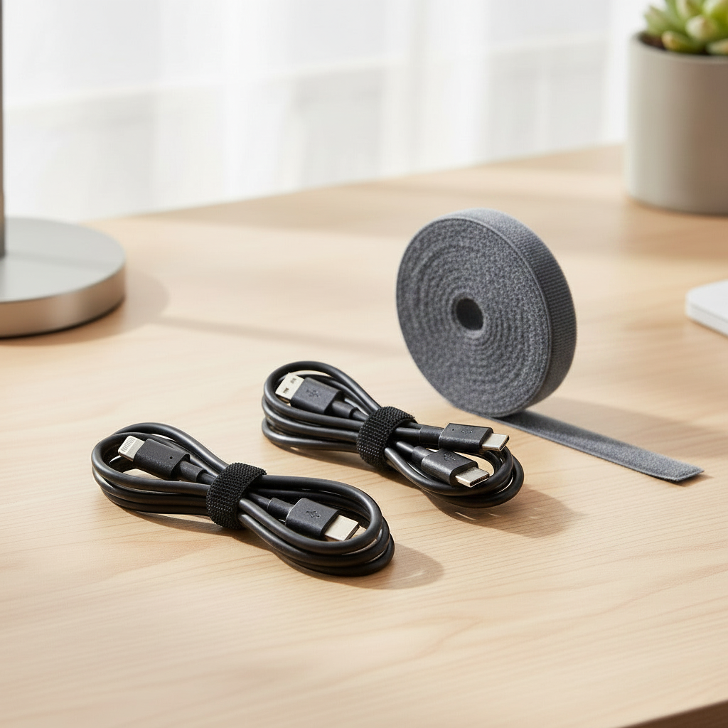Reusable Cable Winder Ties – Velcro Cable Management Straps, Cut to Length