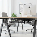 CordNest under-desk cable management tray for cords and power strips