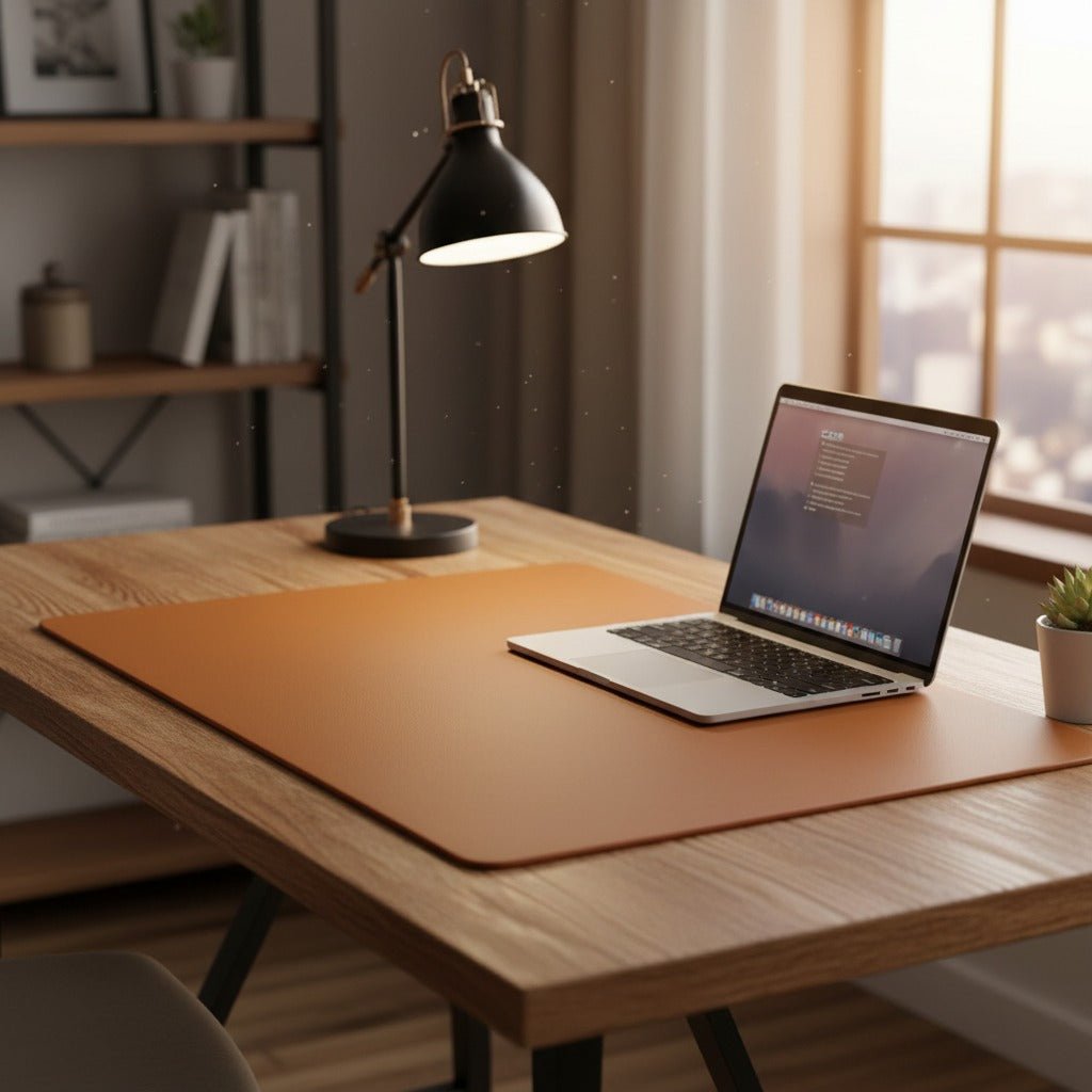 PU Leather Desk Pad – Non-Slip Waterproof Desk Mat, 4 Colours