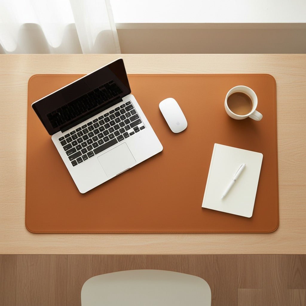 PU Leather Desk Pad – Non-Slip Waterproof Desk Mat, 4 Colours